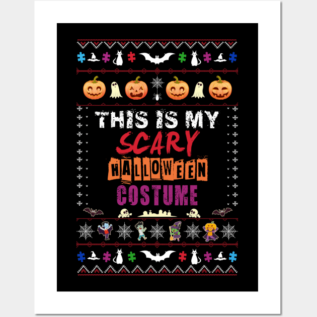 Scary Halloween Costume Wall Art by Andreeastore  